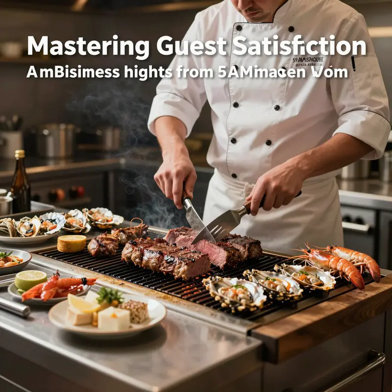 Chef grilling premium ingredients over a wood-fired grill, emphasizing the restaurant’s commitment to quality and craftsmanship.