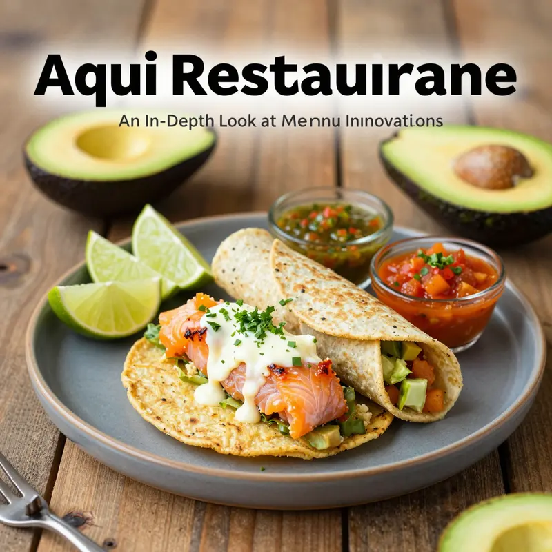 Signature dishes like goat cheese corn tortillas and salmon wraps showcase Aqui’s innovative Mexican menu.