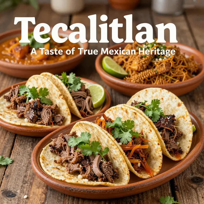 An appetizing assortment of authentic Mexican dishes celebrated at Tecalitlan Restaurant.