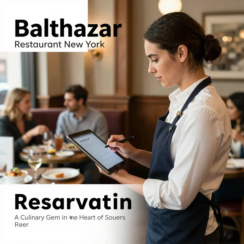 The enchanting interior of Balthazar Restaurant, reflecting its sophisticated French design.