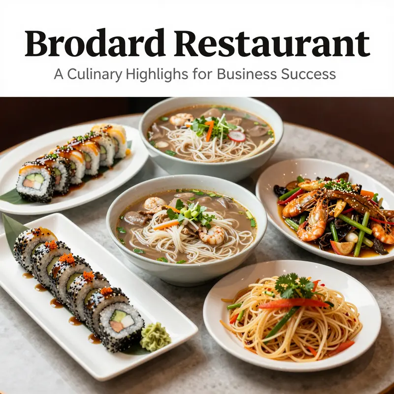 An array of exquisite dishes from Brodard Restaurant, reflecting its diverse culinary offerings.