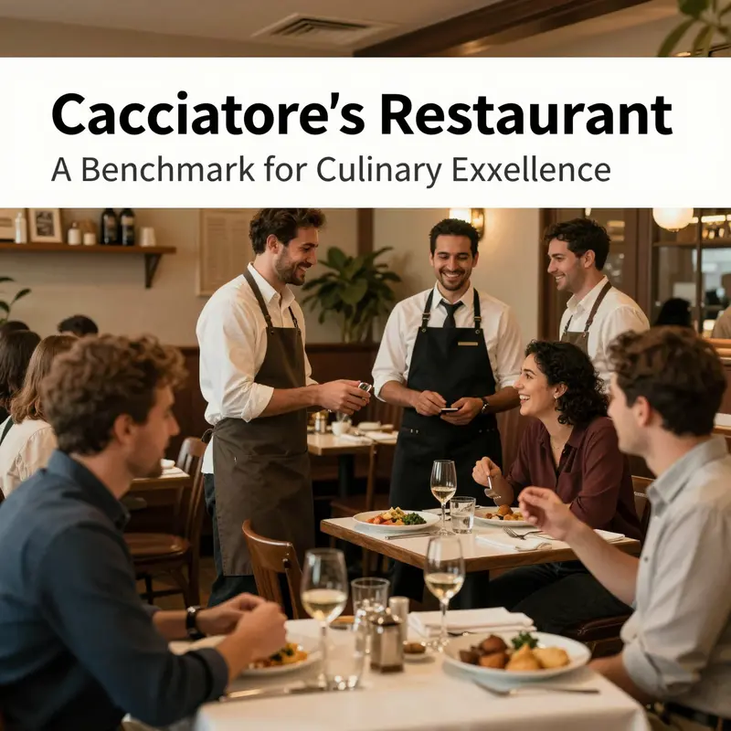 A glimpse into Cacciatore’s diverse and beautifully presented menu, embodying culinary excellence.