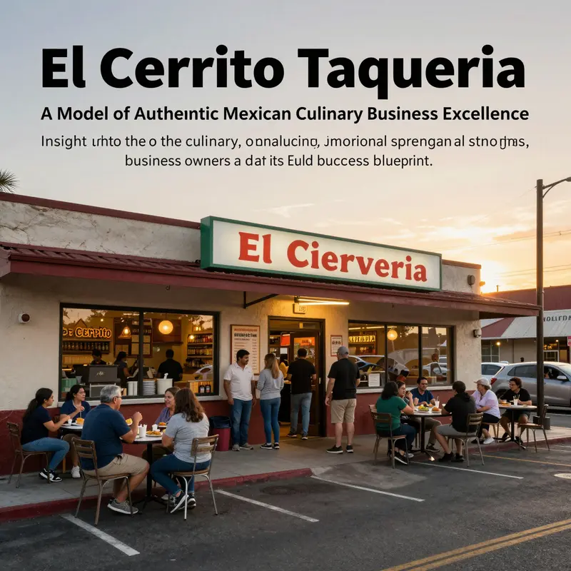 Exterior of El Cerrito Taqueria in Livermore with customers and bright signage during a sunny lunchtime.