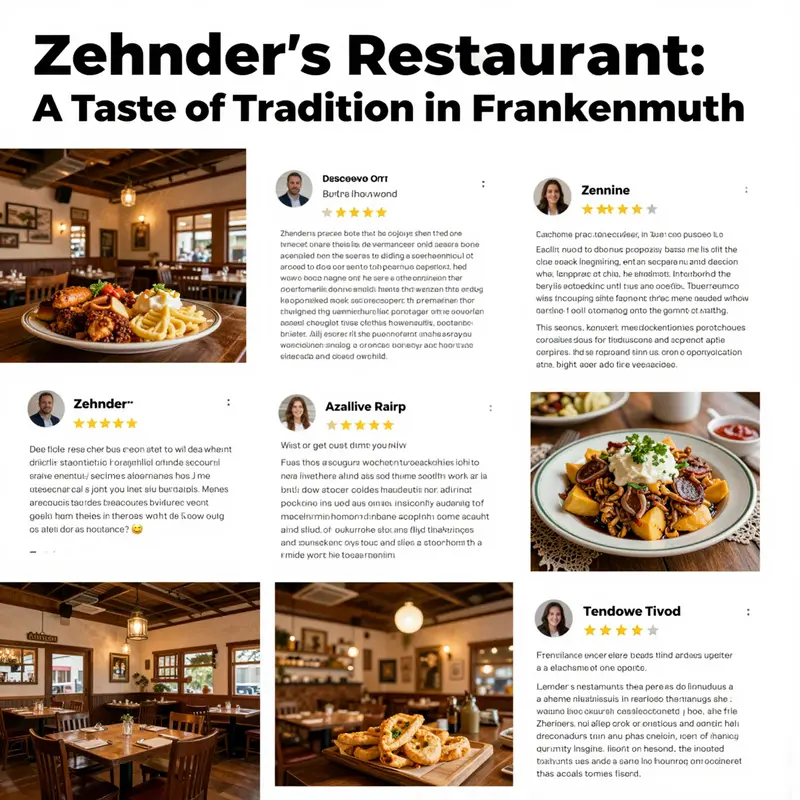 An exquisite presentation of traditional German fare from Zehnder’s Restaurant.