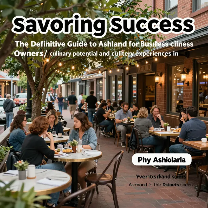 View of Ashland's downtown filled with restaurant patrons and charming outdoor dining settings.