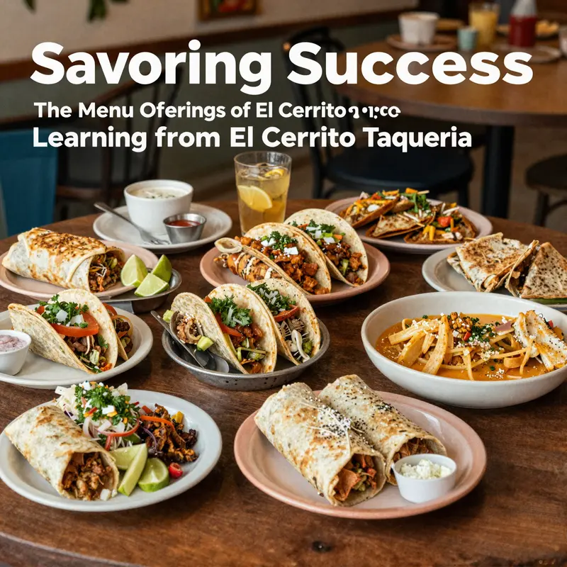 A tantalizing assortment of El Cerrito Taqueria’s authentic dishes highlights their commitment to quality and flavor.