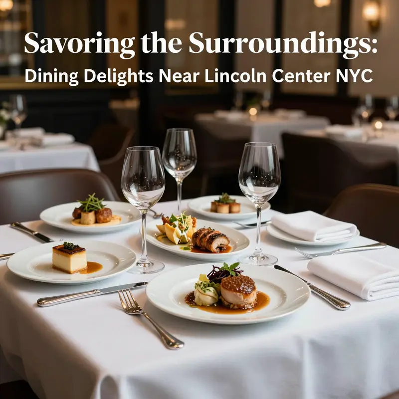 Exquisite gourmet dishes served at top fine dining restaurants near Lincoln Center.