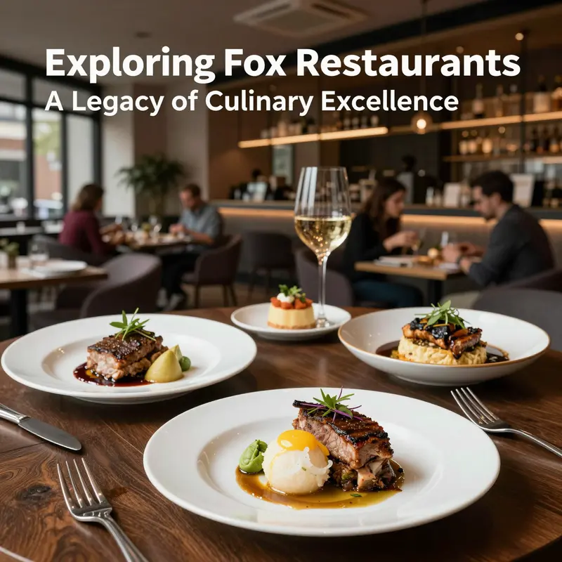 The contemporary ambiance of Fox Restaurants, highlighting the gourmet food and inviting atmosphere.