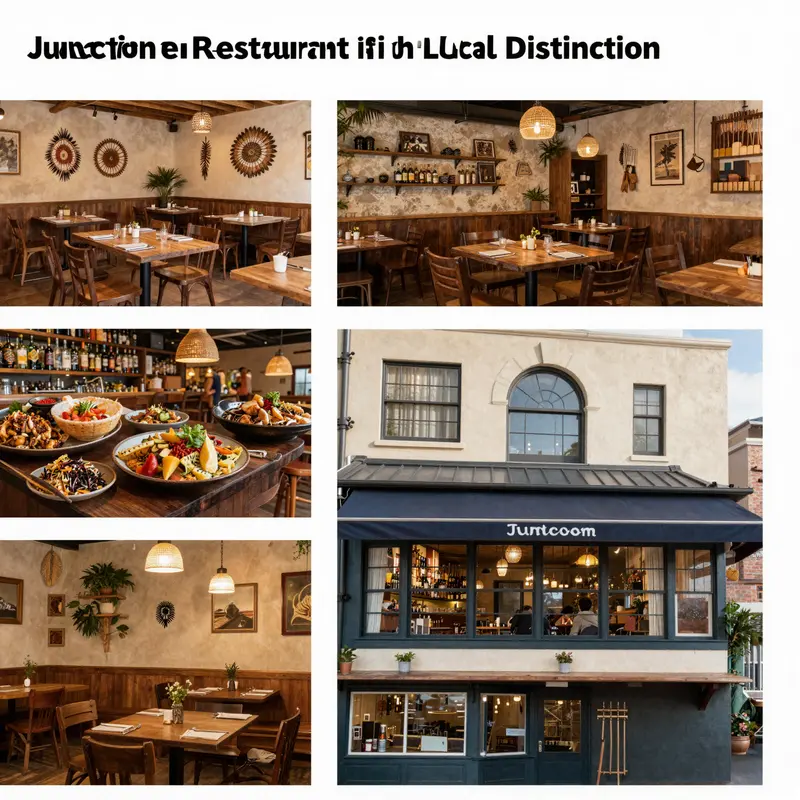 Composite image showing four distinct Junction Restaurant settings across the globe, highlighting their unique culinary and cultural differences.