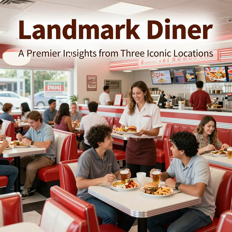 Interior of Landmark Diner in Atlanta showcasing its classic American café-style ambiance and lunchtime service.