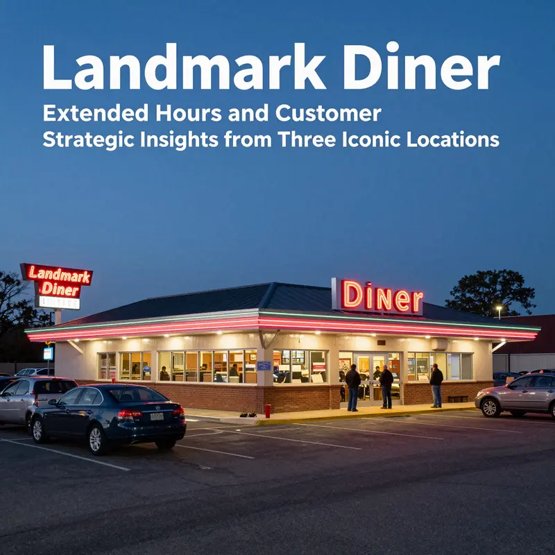 Interior of Landmark Diner in Atlanta showcasing its classic American café-style ambiance and lunchtime service.