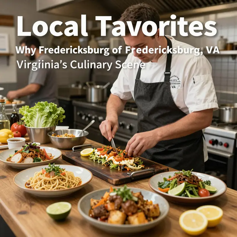 A vibrant view of Fredericksburg’s restaurant scene, highlighting popular dining spots.