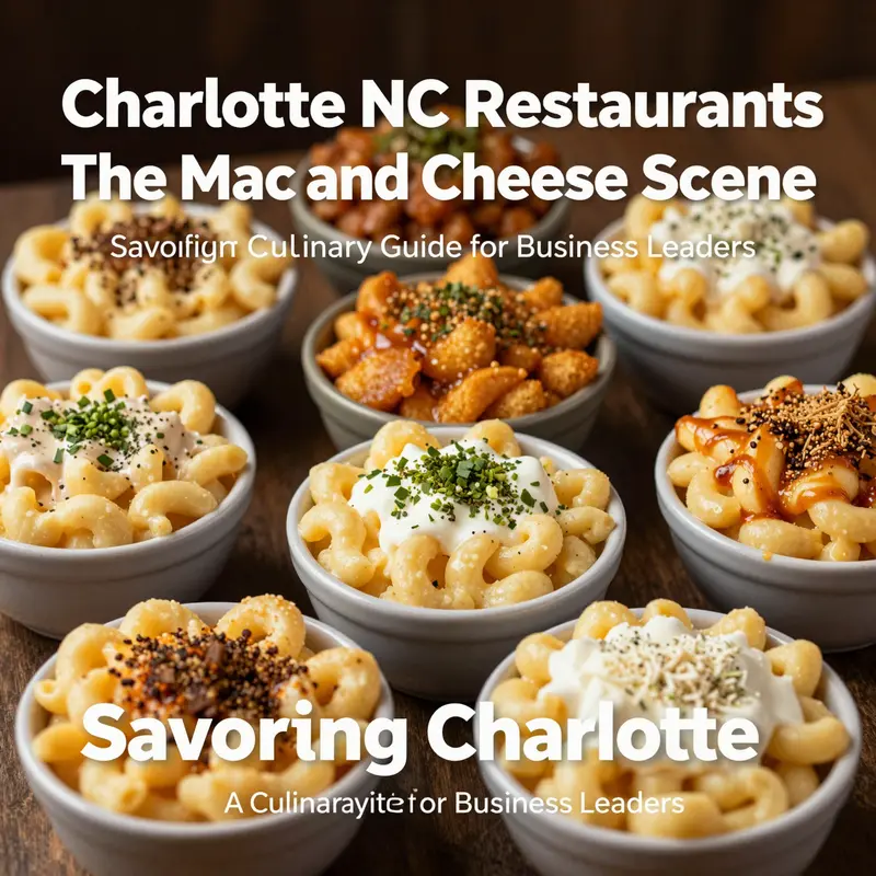 A sweeping view of Charlotte’s diverse dining scene as evening settles in.