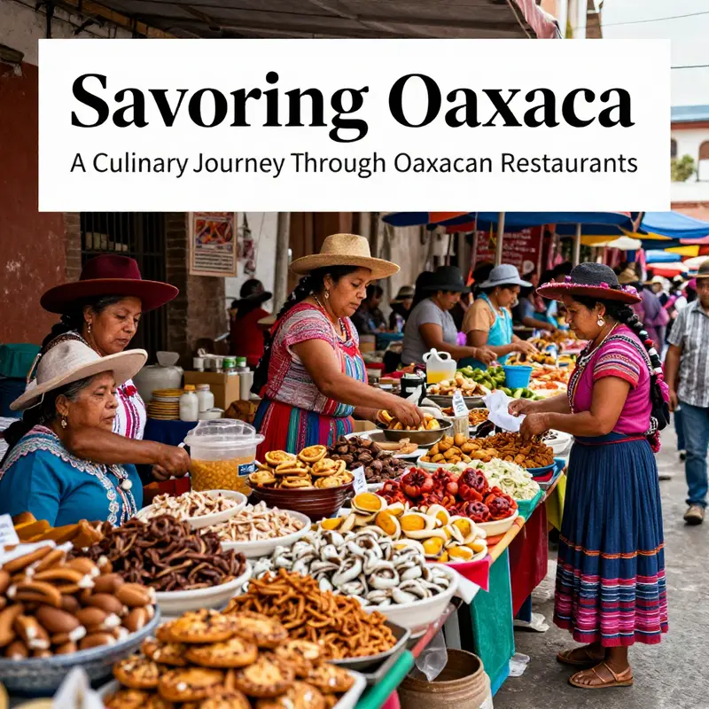 A vibrant street market in Oaxaca, capturing the essence of local food culture and heritage.