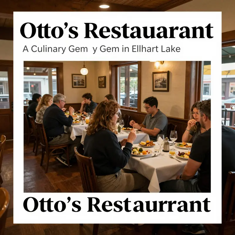 A welcoming view of Otto’s Restaurant, highlighting its tranquil Elkhart Lake setting.