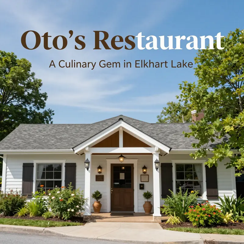A welcoming view of Otto’s Restaurant, highlighting its tranquil Elkhart Lake setting.