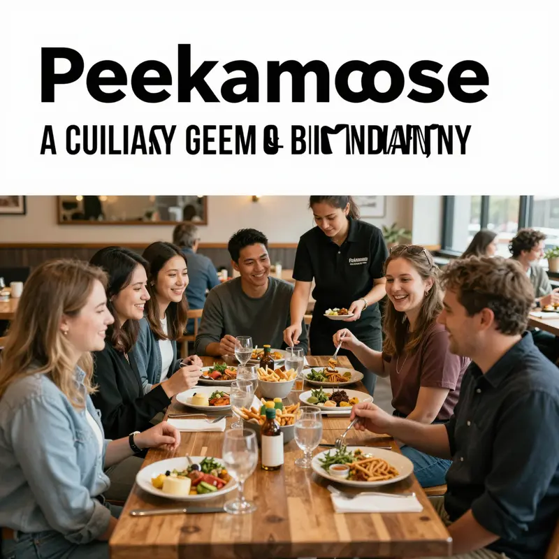 The inviting ambiance of Peekamoose Restaurant, characterized by rustic decor and warm lighting.