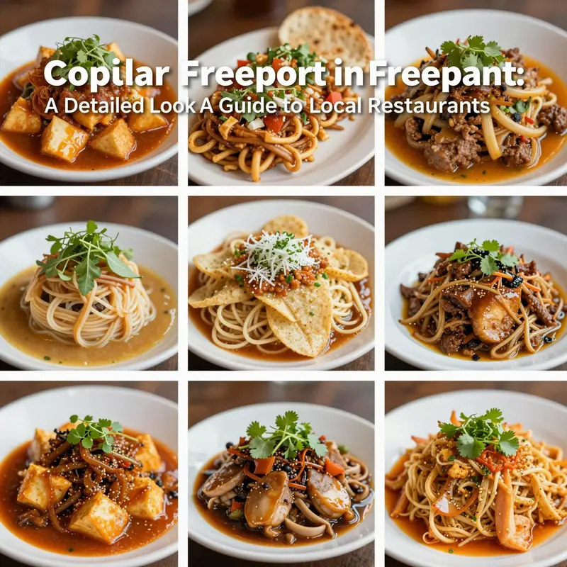 A lively display of Freeport’s restaurants, highlighting the diversity in dining options available.