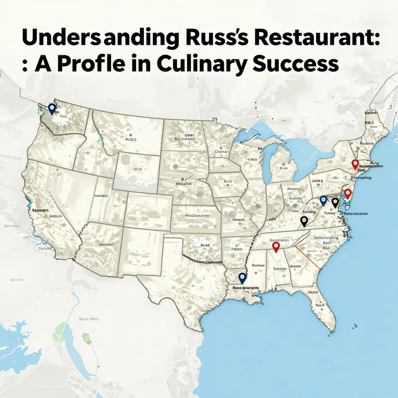 A visual representation of Russ’s Restaurant locations across the United States, indicating their respective rankings.