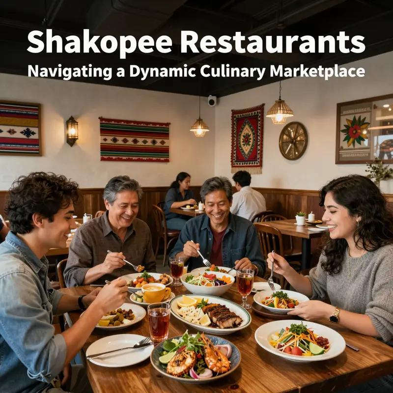 A lively view of Shakopee’s top restaurants highlighting the diversity and vibrancy of the local dining scene.