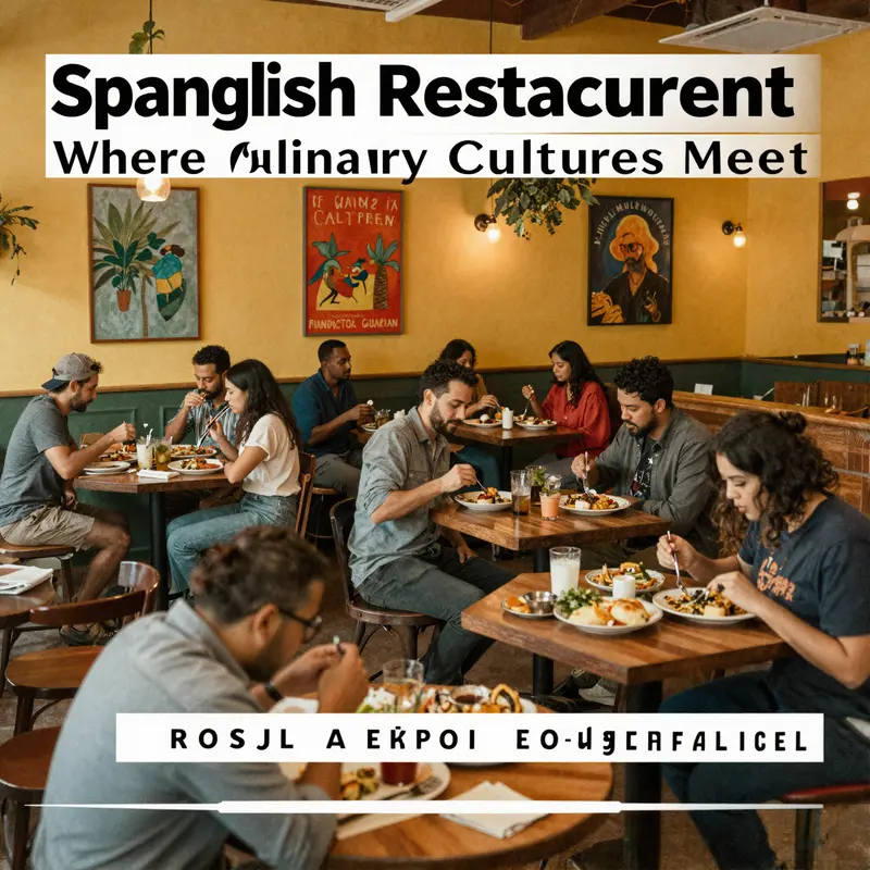 Chefs skillfully blending traditional and modern culinary techniques in Spanglish Restaurant.
