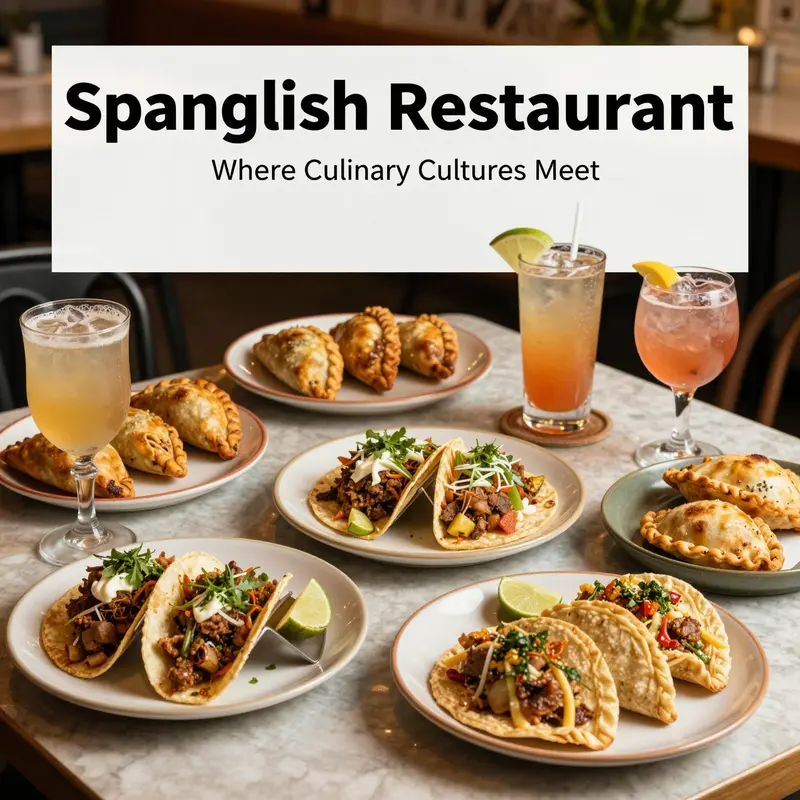 Chefs skillfully blending traditional and modern culinary techniques in Spanglish Restaurant.
