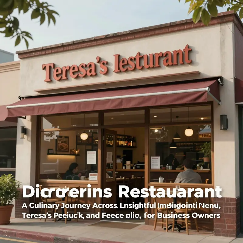 A welcoming facade of Teresa's Restaurant, illustrating its inviting atmosphere and unique branding.