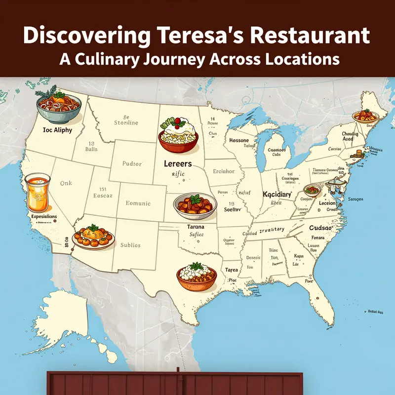 Map of Teresa’s Restaurant Locations highlighting diverse offerings across states.