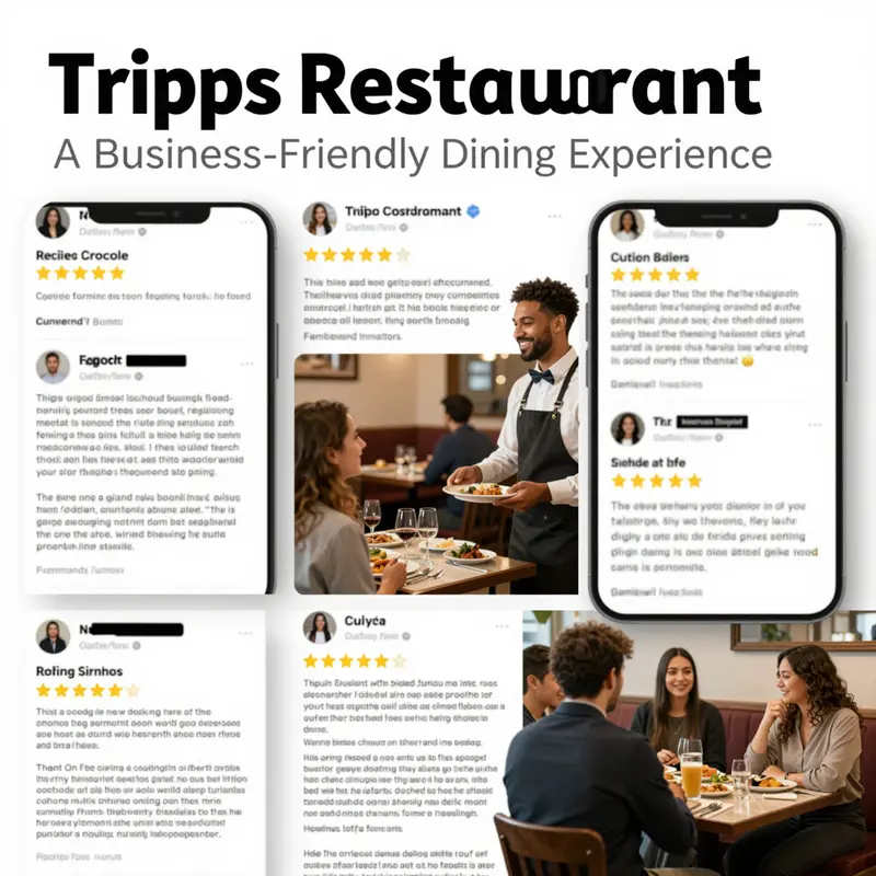 The charming exterior of Tripps Restaurant attracts visitors with its inviting ambiance.