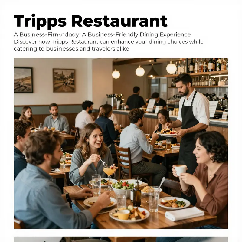 An interior view of Tripps Restaurant filling with diners enjoying their meals in a bustling atmosphere.