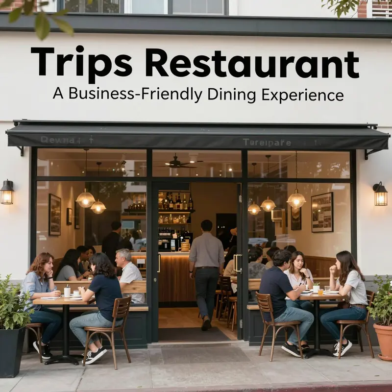 The charming exterior of Tripps Restaurant attracts visitors with its inviting ambiance.