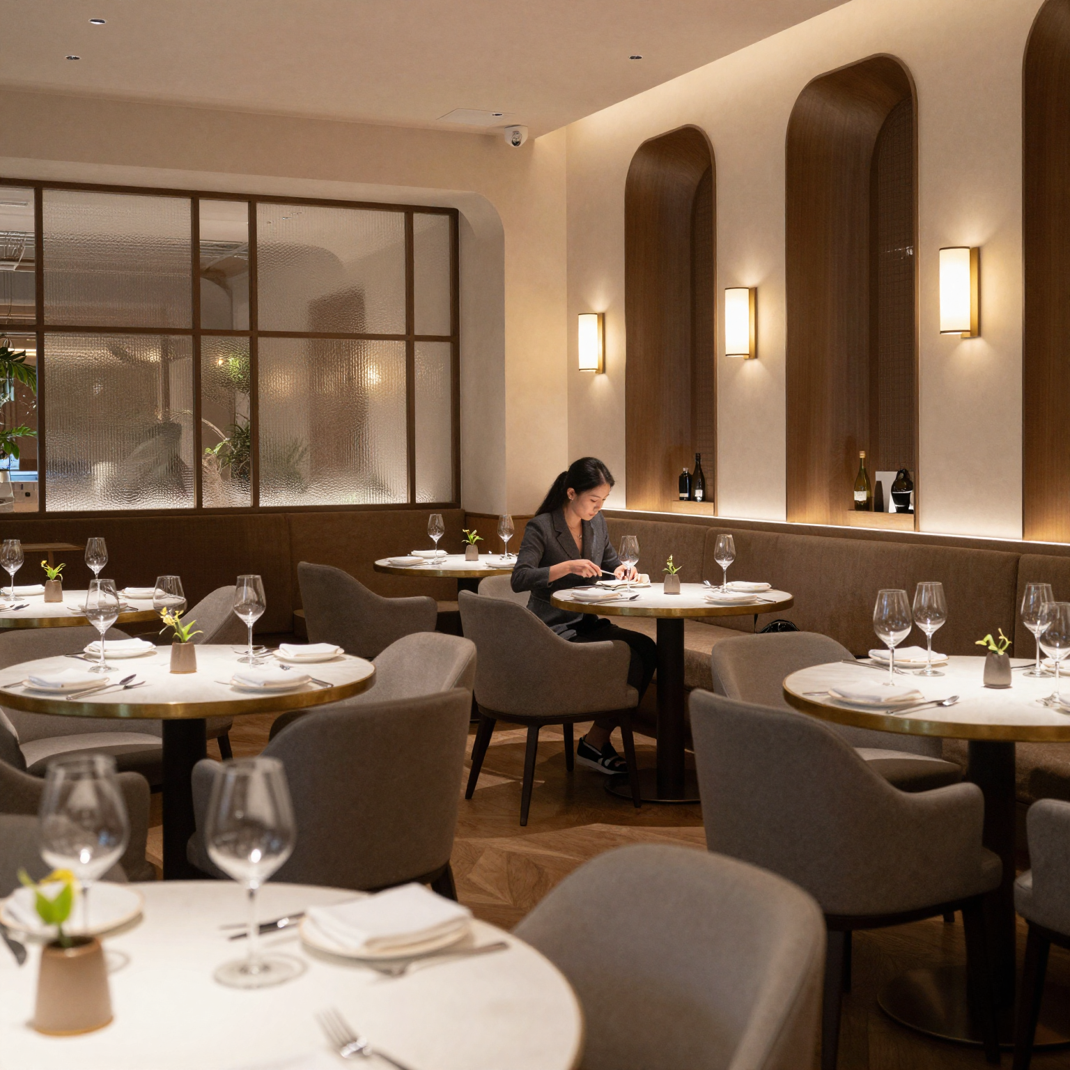 Upscale dining atmosphere