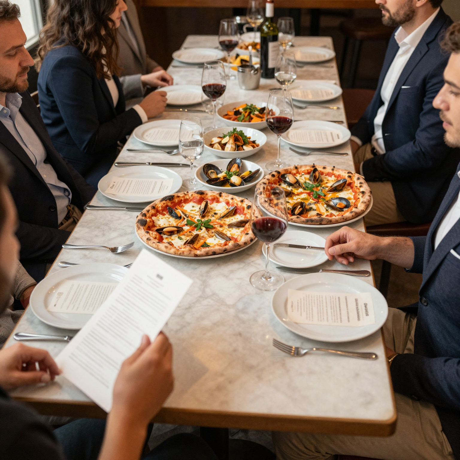 Elegant Italian restaurant setting