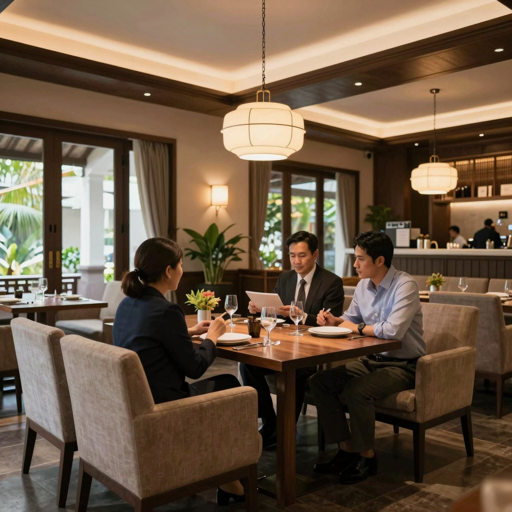 Elegant Interior of Sukhothai Restaurant