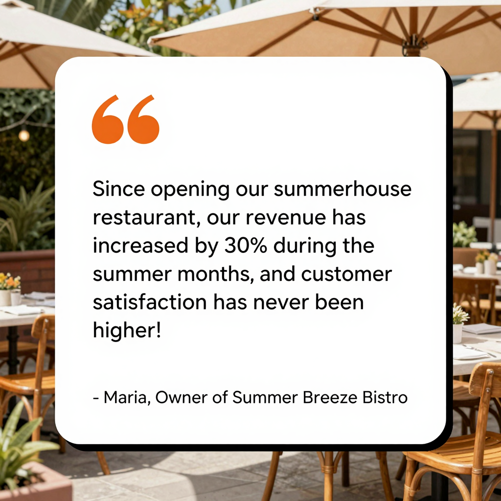 Summerhouse Restaurant Testimonial