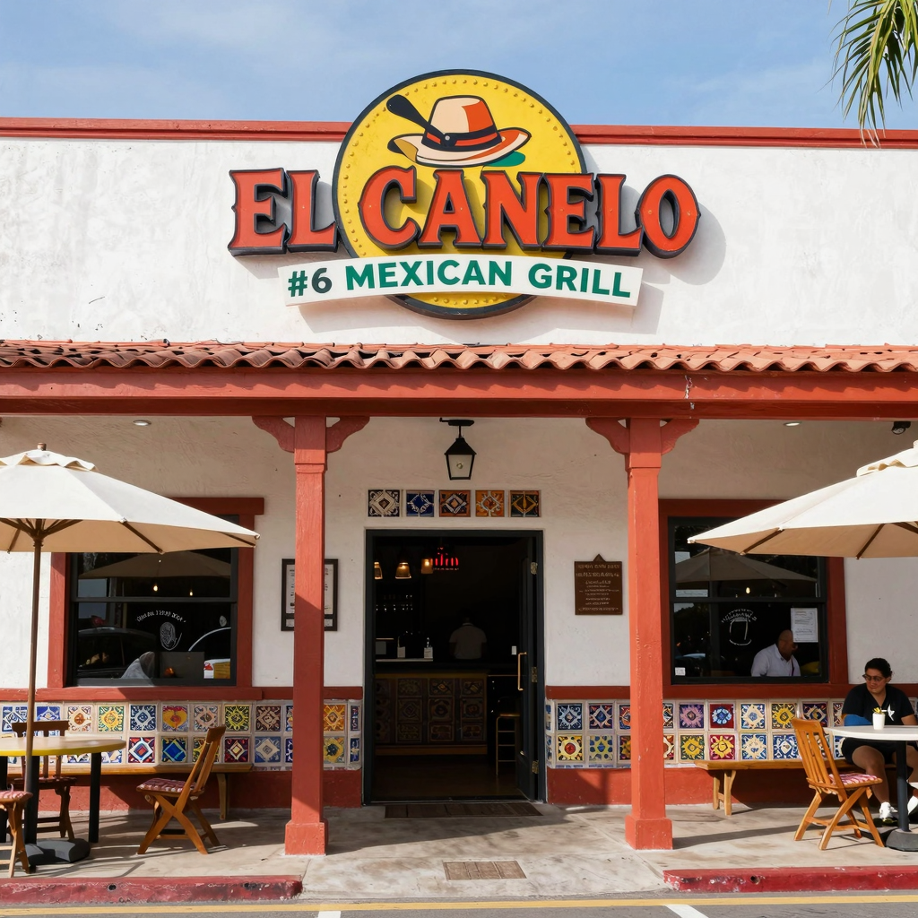 Exterior of El Canelo #6 Mexican Grill