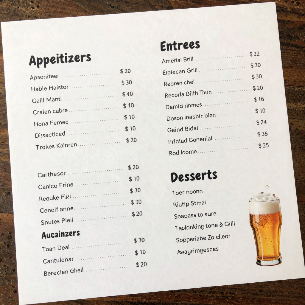 Gannett Grill Menu