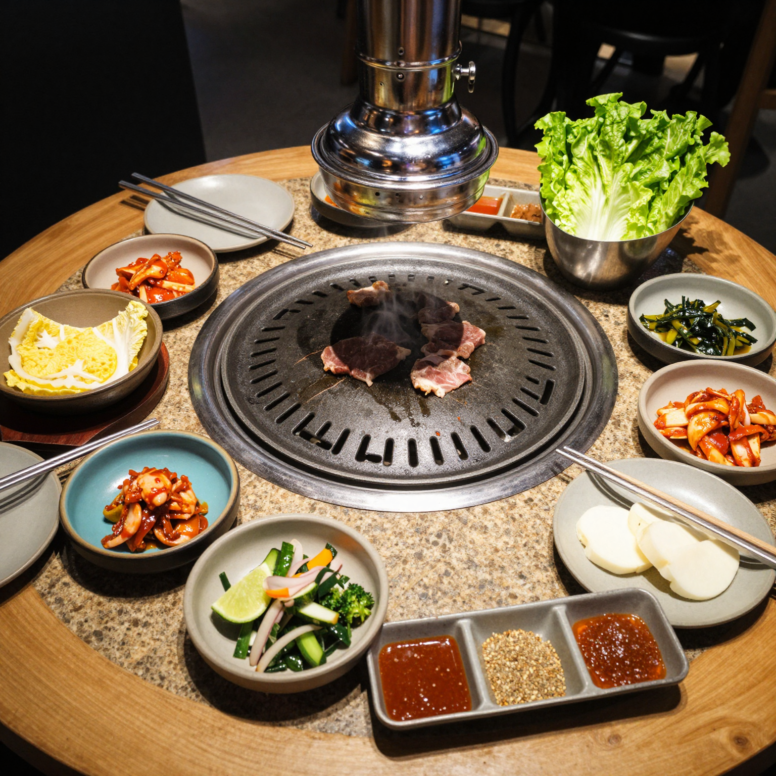 Korean BBQ setup