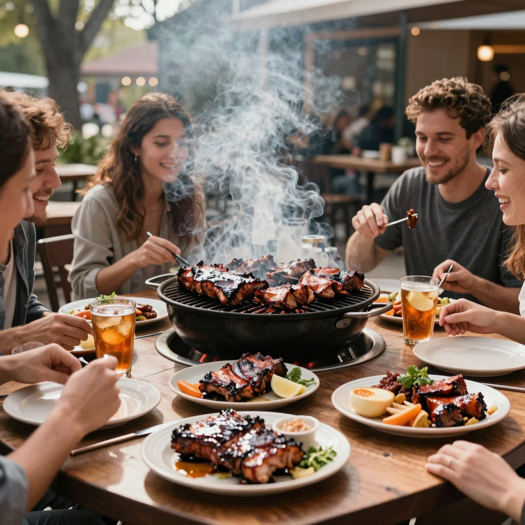 BBQ Restaurant Scene