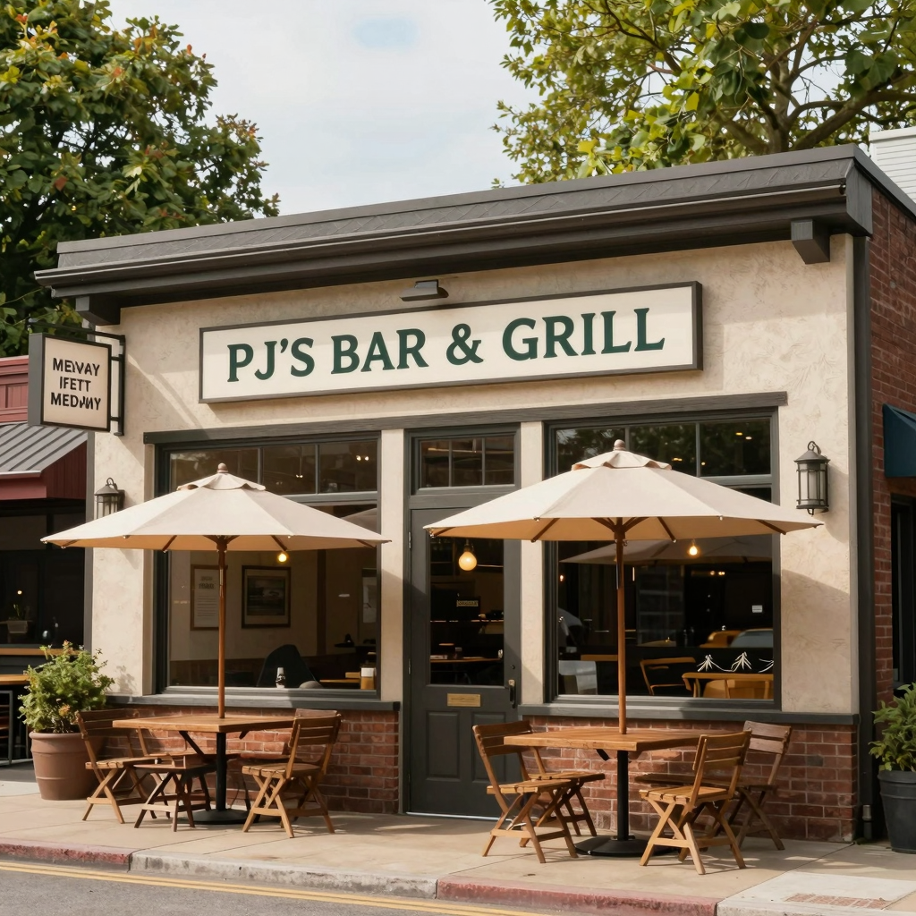 Exterior of PJ's Bar and Grill in Medway
