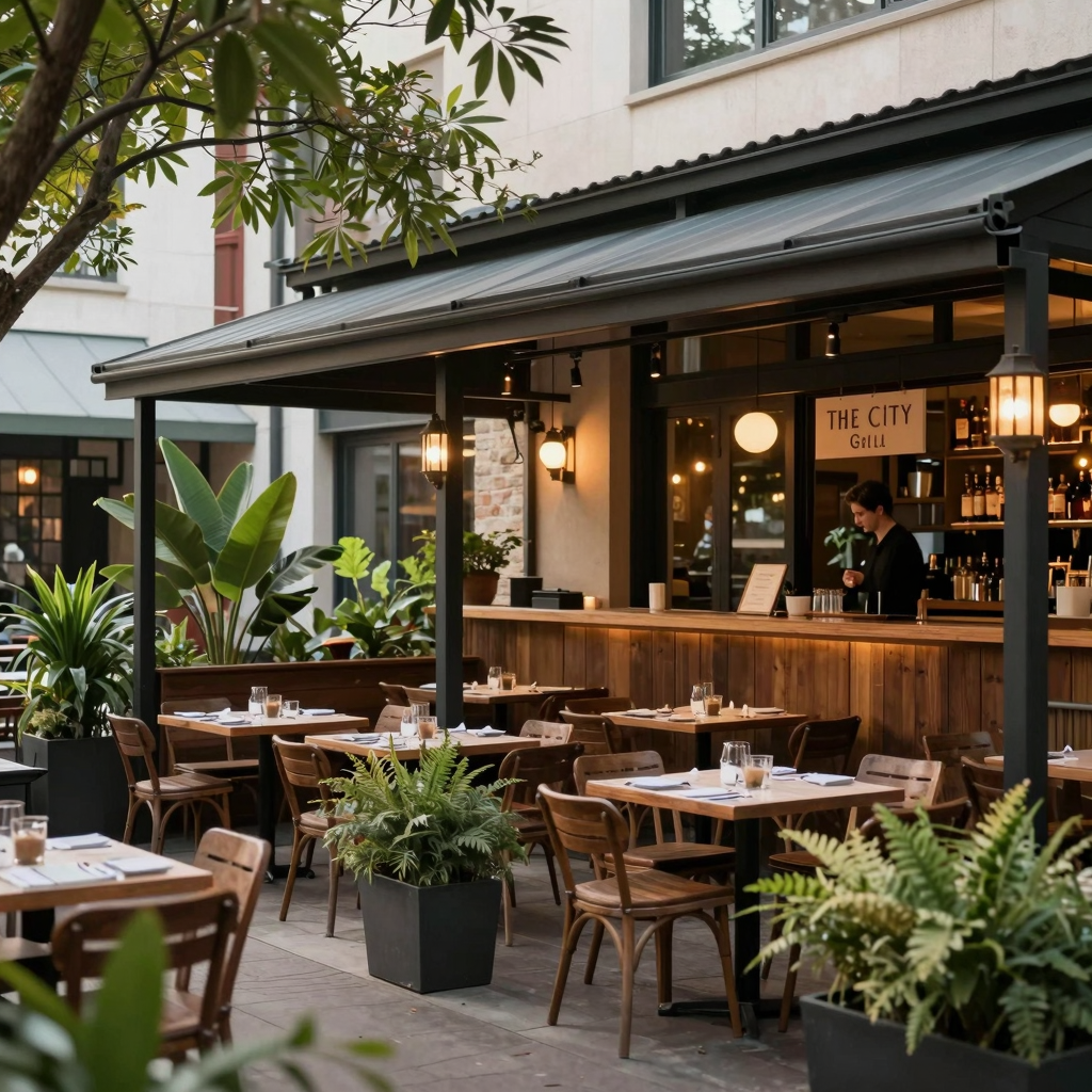 Outdoor Space of The City Grill & Bar
