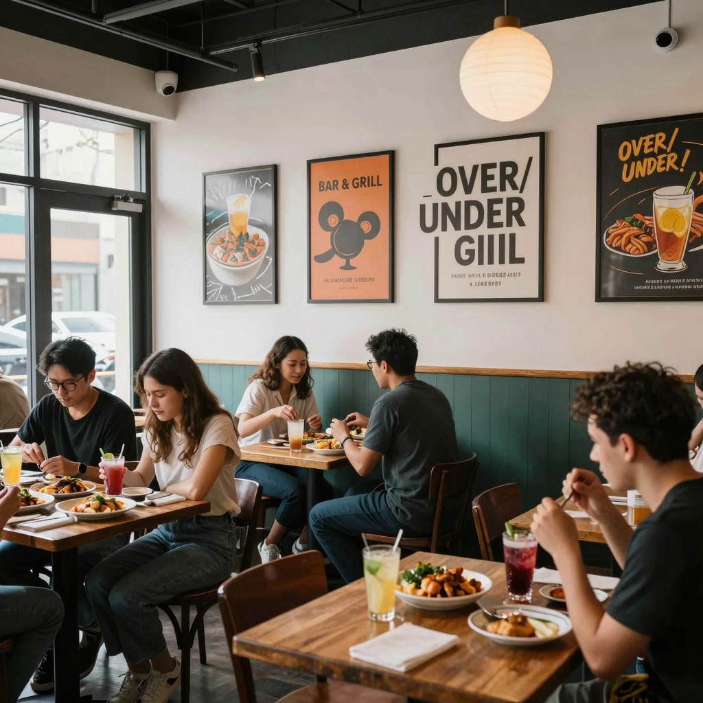 Interior of Over/Under Bar & Grill