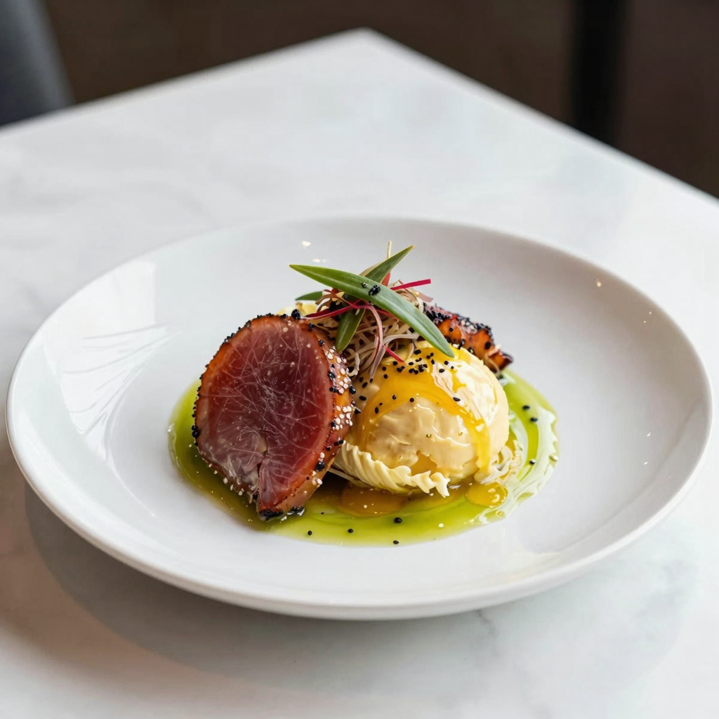 Beautifully plated restaurant dish