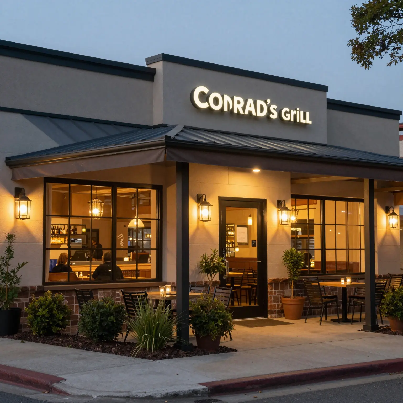 Exterior of Conrad's Grill