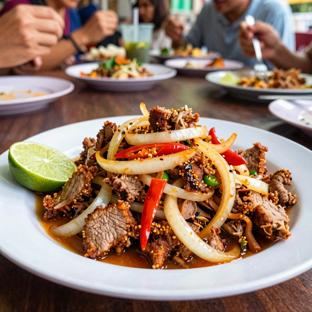 A delicious plate of Gerry's Grill Sisig